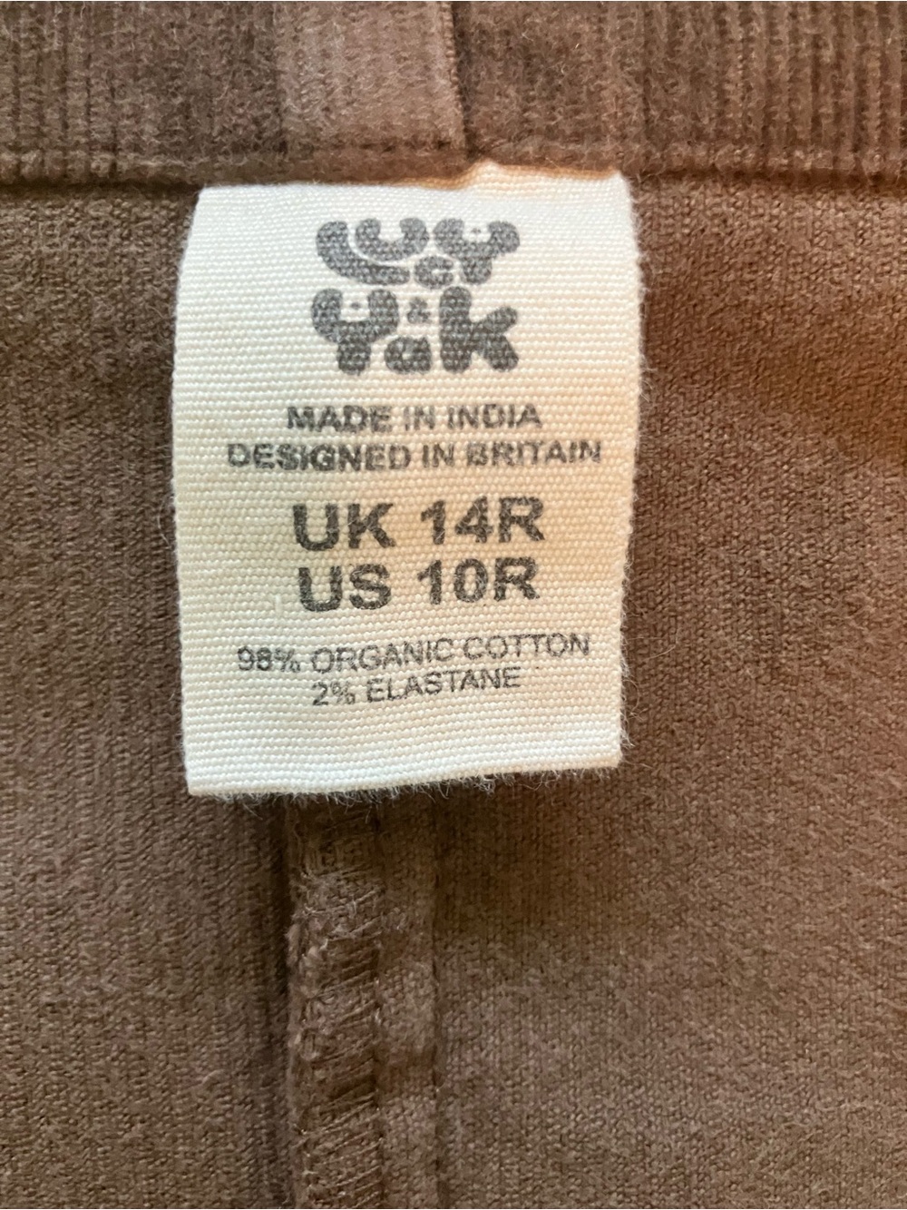Lucy & Yak Women’s Corduroy Overalls in dark brown, size 10R - Picture 3 of 6